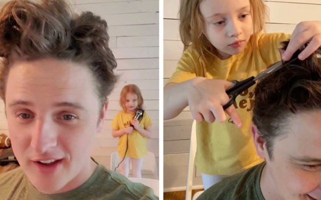 Dad lets his 4-year-old cut his hair