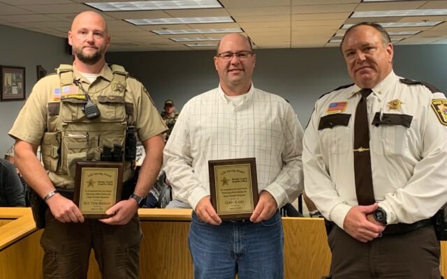 Responders to aftermath of F-2 tornado in Taopi on April 12th recognized at Mower County Board of Commissioners meeting